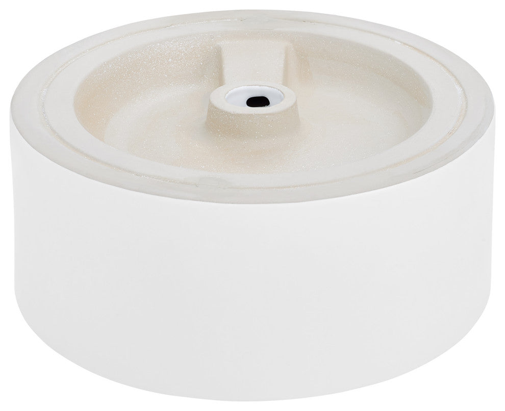 Monaco Round Vessel Sink, Matte White
