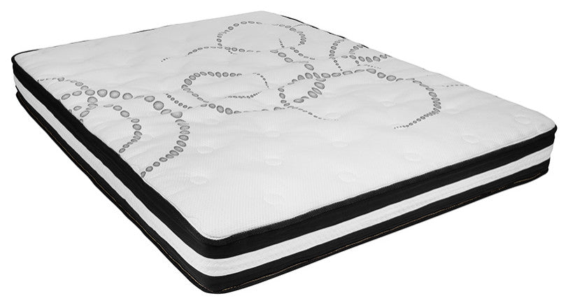 10" CertiPUR, US Certified Hybrid Pocket Spring Mattress, Mattress, a Box, Queen