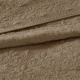 Madison Park Quebec Reversible Bedspread Set, Mocha
