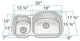 PR105-16 Offset Stainless Steel Kitchen Sink