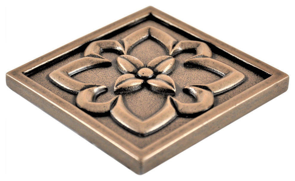 Crown Metal Insert Tile 2"x2", Set of 8, Bronze
