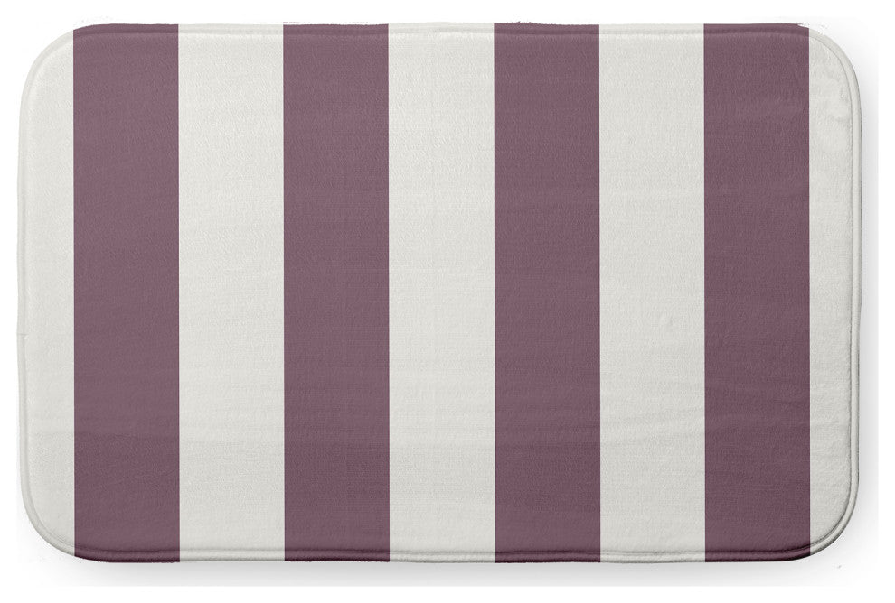 34" x 21" Graduated Stripe Bathmat, Dusty Purple