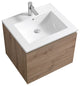 Balli 24" Wall-Mount Modern Bathroom Vanity, White Oak