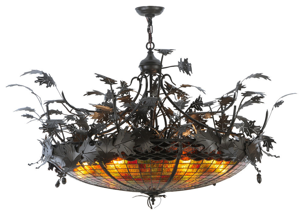 52 Wide Greenbriar Oak Inverted Pendant