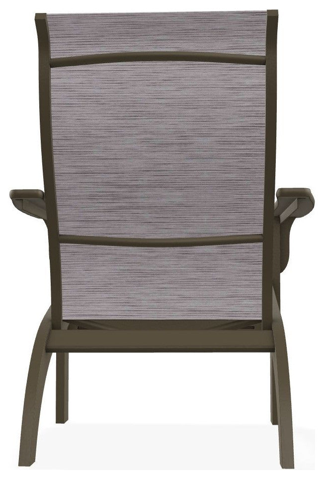 Adirondack Sling Outdoor Adirondack Armchair, Fossil/Beachwood