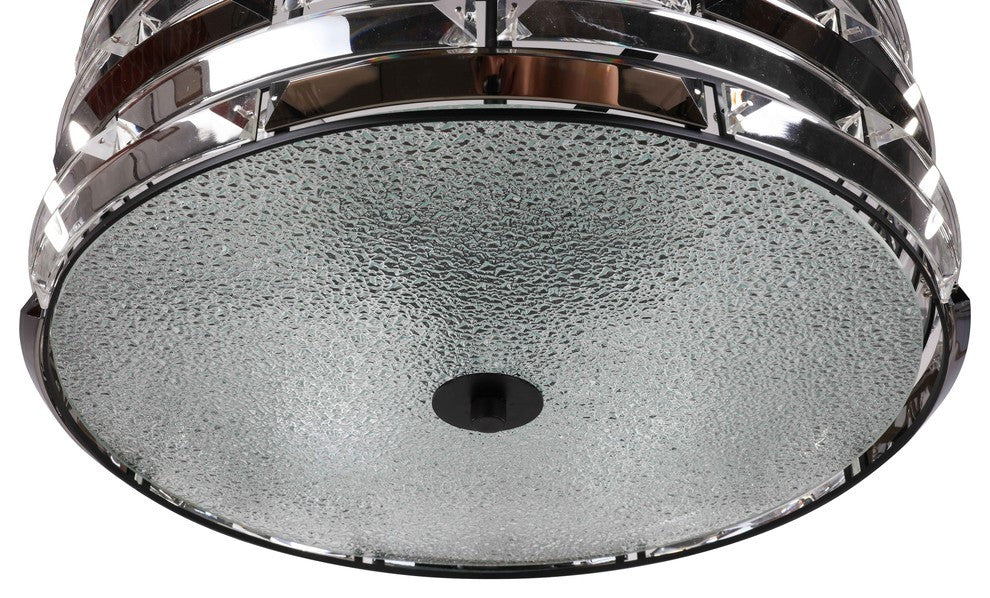 Woodbridge Lighting 159202 Lana Crystal Accent Drum Pendant, Medium, 16.5"d X 12