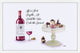 "Red Wine Dessert" Framed Painting Print, 30"x20"