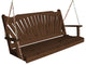 Cedar Fanback Porch Swing, Mushroom Stain, 6 Foot