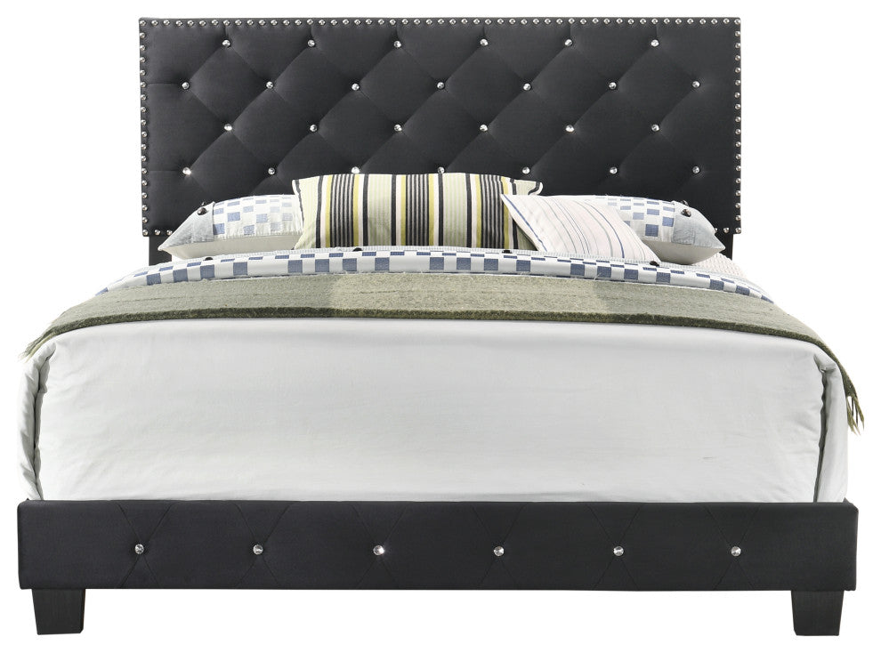 Suffolk Full Bed, Black, Queen