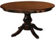 Barnes Pedestal Table, Brown Maple Wood, Asbury Stain, 36" 2 Middle Leaves