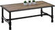 End Table, Rustic Oak and Black Particle Board, Melamine Rustic Oak and Black