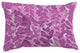 Flower Bell Floral Print Throw Pillow With Linen Texture, Purple, 14"x20"