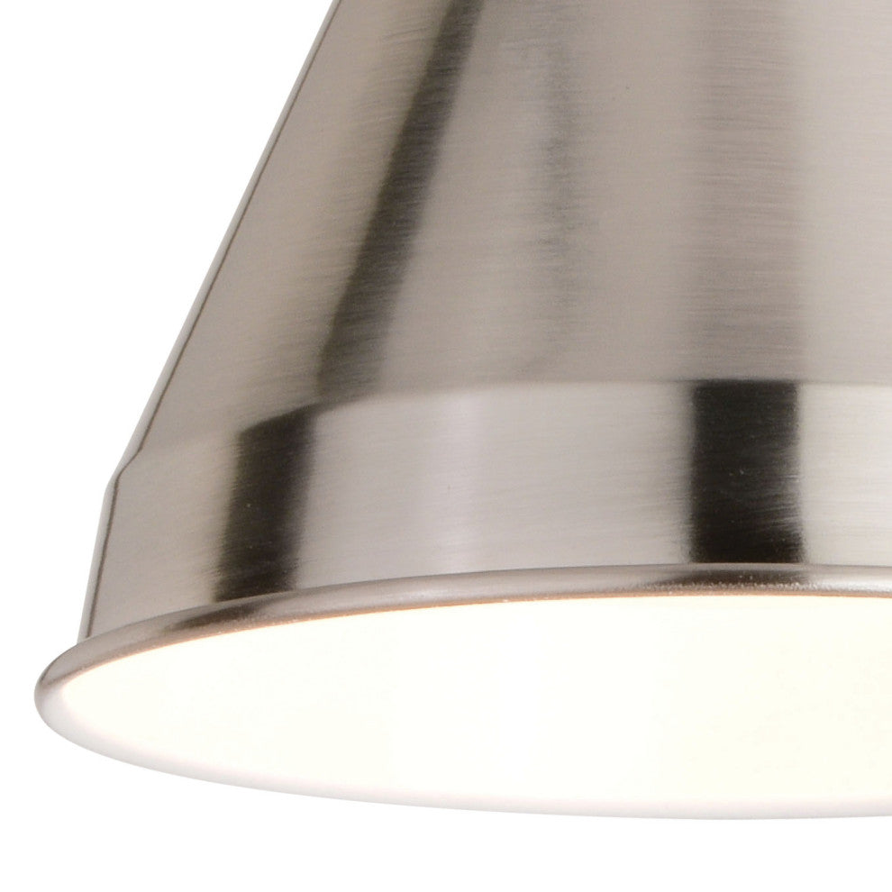 Alexis 6" Adjustable Wall Light Satin Nickel and Matte White