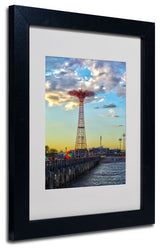'Coney Island' Matted Framed Canvas Art by CATeyes