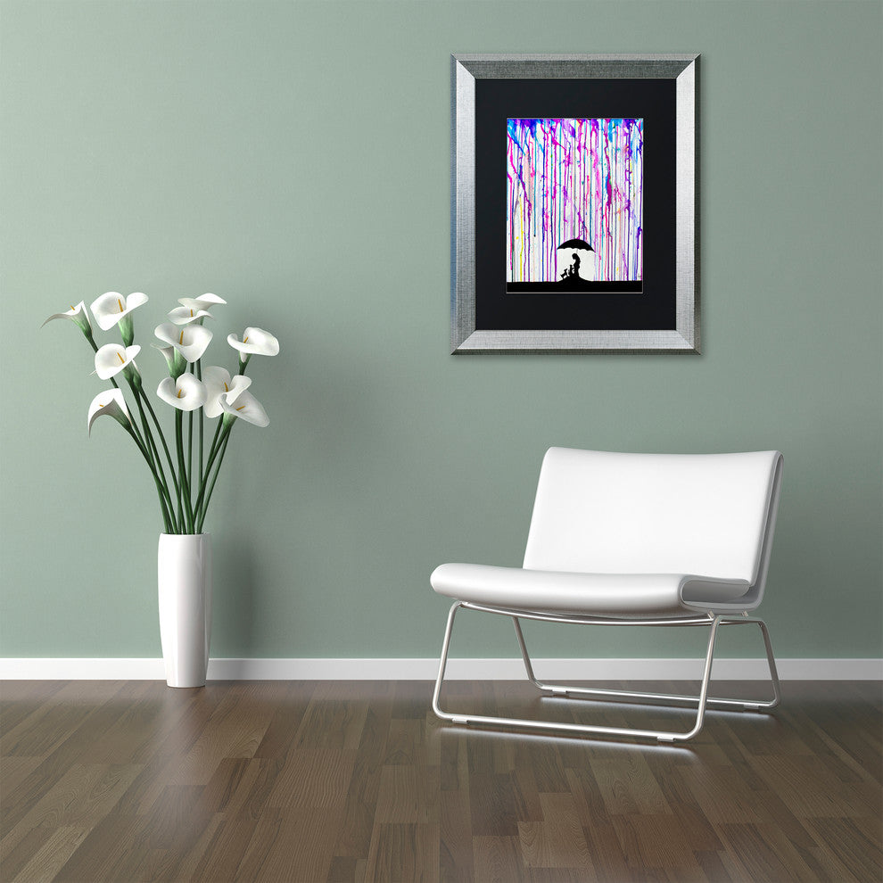 Marc Allante ''Cradle'' Art, Silver Frame, Black Mat, 14x11