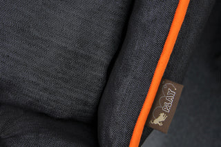 Lounge Bed Denim, Orange, Small