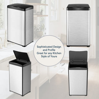 Stainless Steel Automatic Trash Can for Kitchen, Touchless Motion Sensor Bin, 11