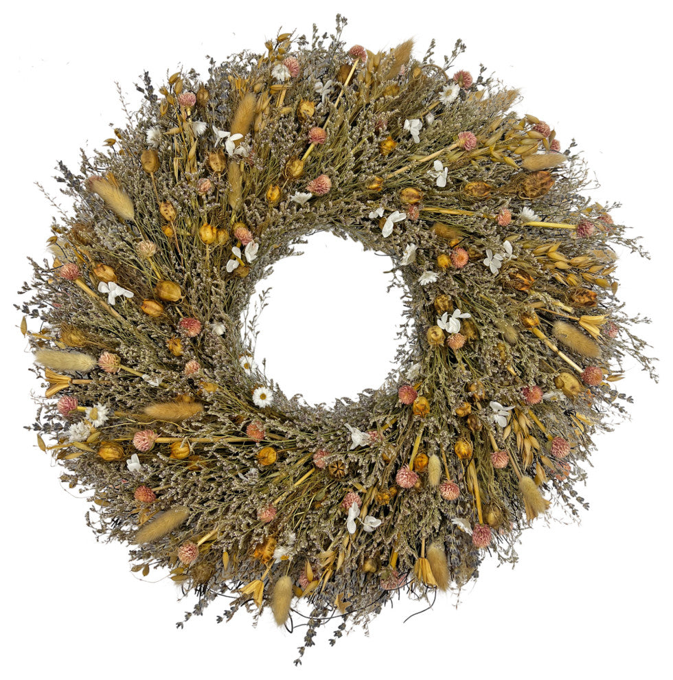 20" Dried Preserved Mixed Wreath