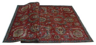 Fine Vintage Distressed Asuman Red Rug