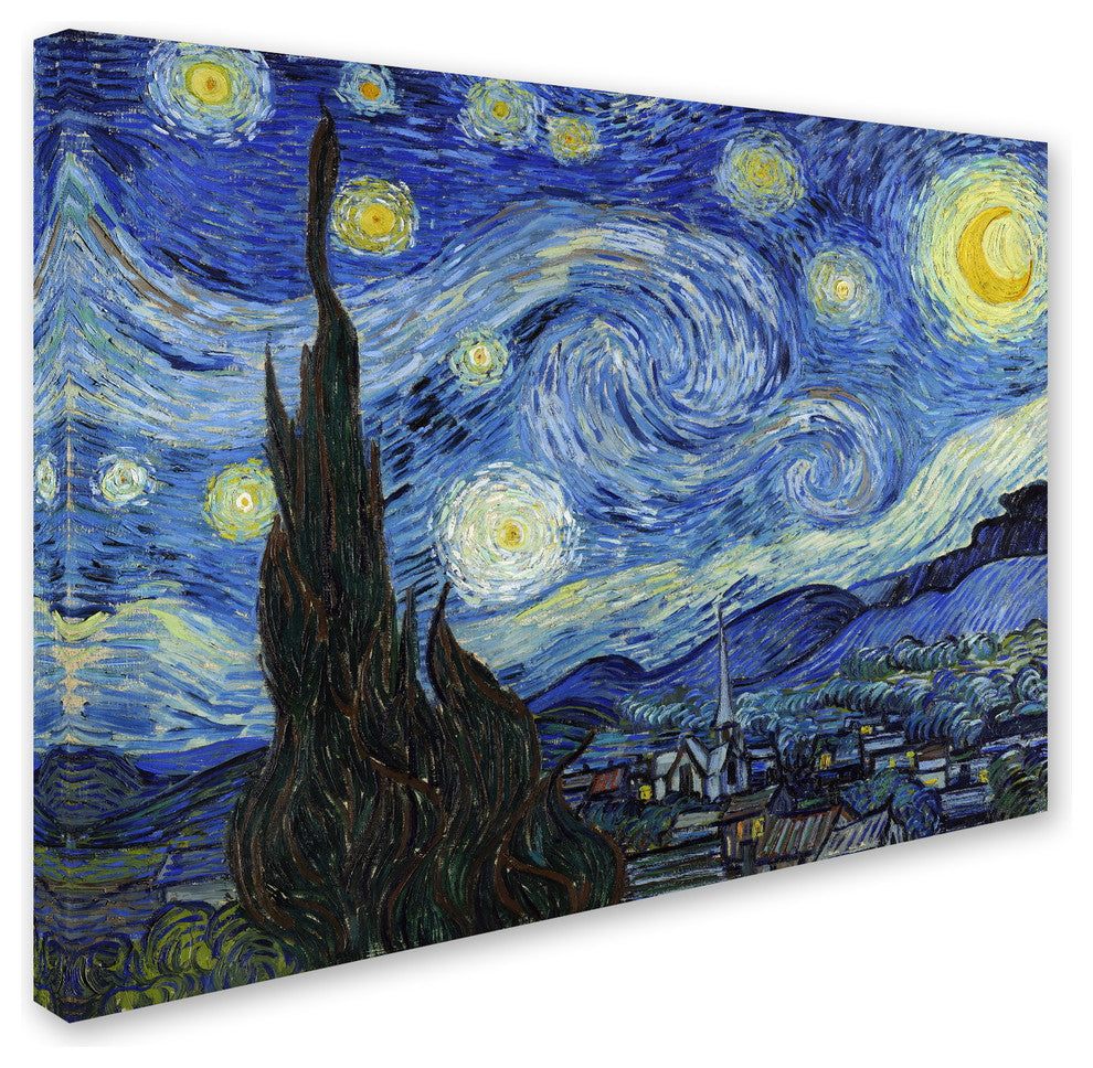 Vincent van Gogh 'Starry Night' Canvas Art, 47x35