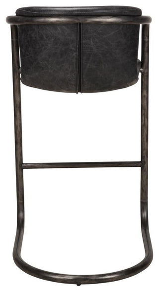 Freeman Barstool Onyx Black Leather -M2