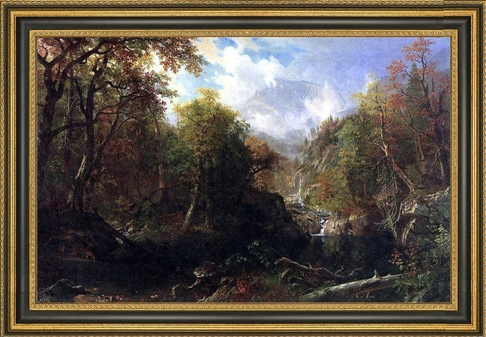 Albert Bierstadt The Emerald Pool Framed Premium Canvas Print, 18"x27"