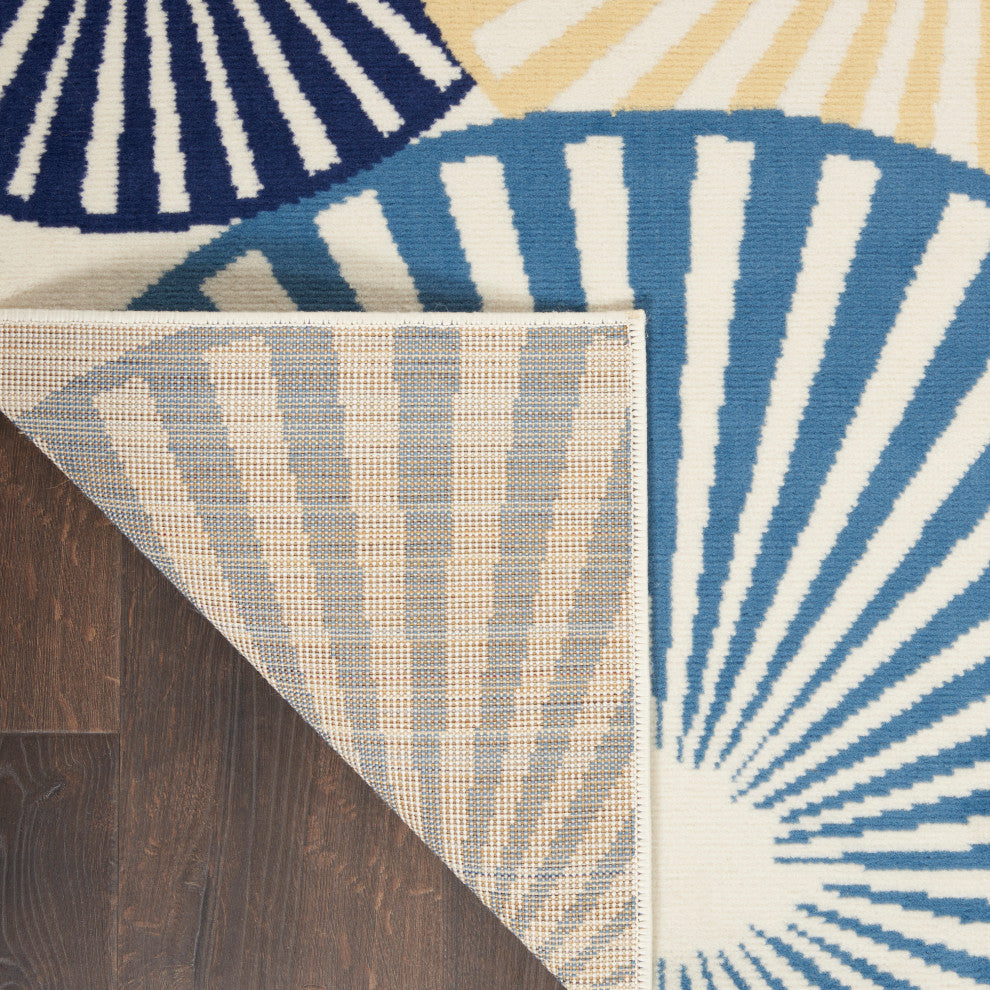 Nourison Grafix 2' x 4' White Contemporary Indoor Area Rug