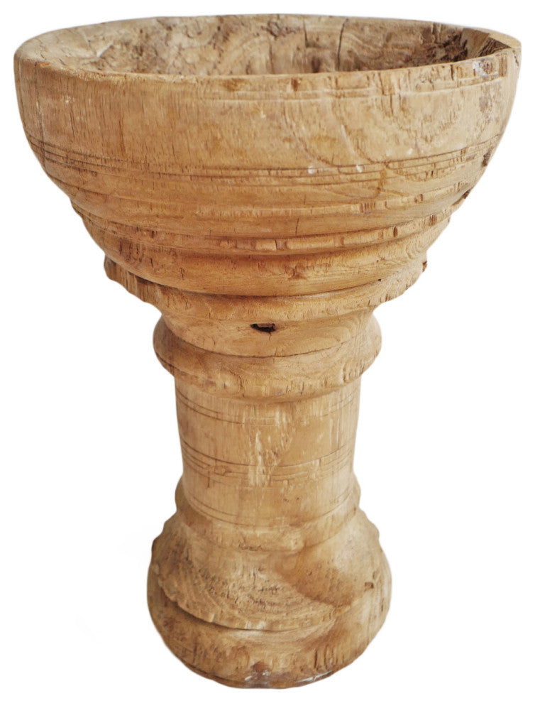 Consigned Old Wood India Mortar Cup 15