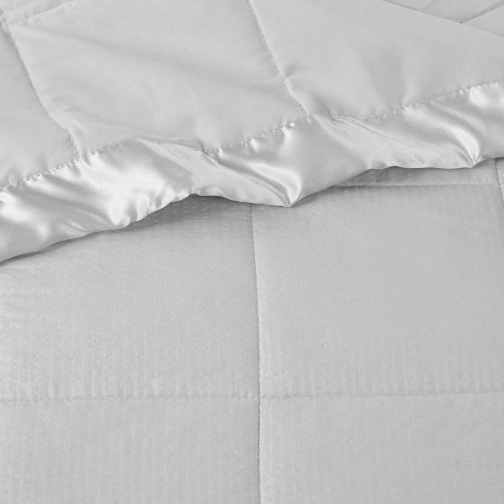 Madison Park Solid Embossed Microfiber Premium Oversized Blanket, King