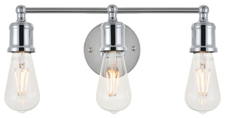 Chrome Finish 3-Light Wall Sconce