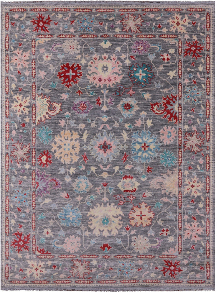 Handmade Turkish Oushak Wool Rug 9' 0" X 12' 2" - Q15705