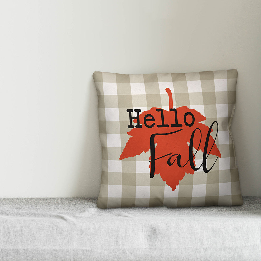 Hello Fall Throw Pillow