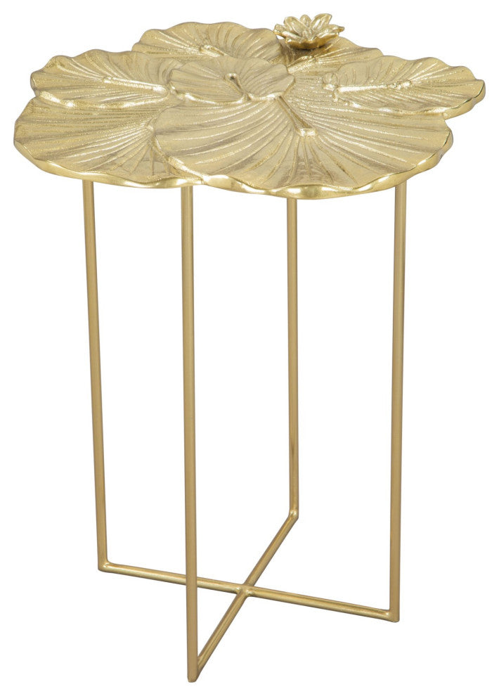 Sofa Side Table, Aluminum, Metal, Gold, Living Lounge Cafe Lobby Hospitality