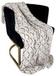 Plutus Brown Beige Diamond Faux Fur Throw Blanket, 96"L x 110"W Queen