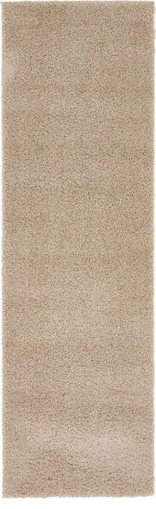 Unique Loom Taupe Studio Solid Shag 2' 0 x 6' 7 Runner Rug