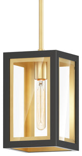 Maxim 30051CL Neoclass 7"W Outdoor Mini Pendant - Black / Gold
