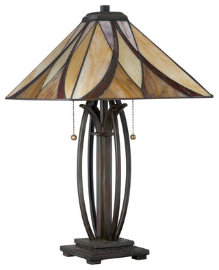 Quoizel TF1180TVA Two Light Table Lamp Asheville Valiant Bronze