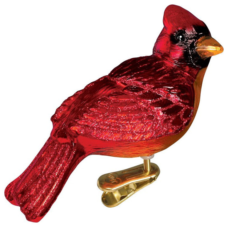 Old World Christmas Resting Cardinal Glass Blown Ornament