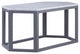HomeRoots 20" X 40" X 18" Gray Marble Wood Coffee Table