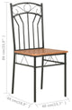 vidaXL Dining Chairs 6 pcs Brown MDF