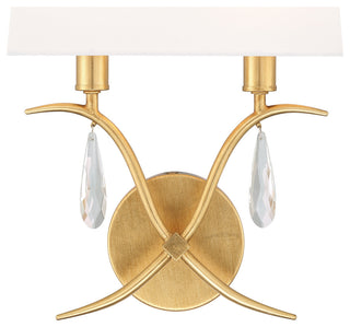 Rollins 2-Light Antique Gold Wall Mount