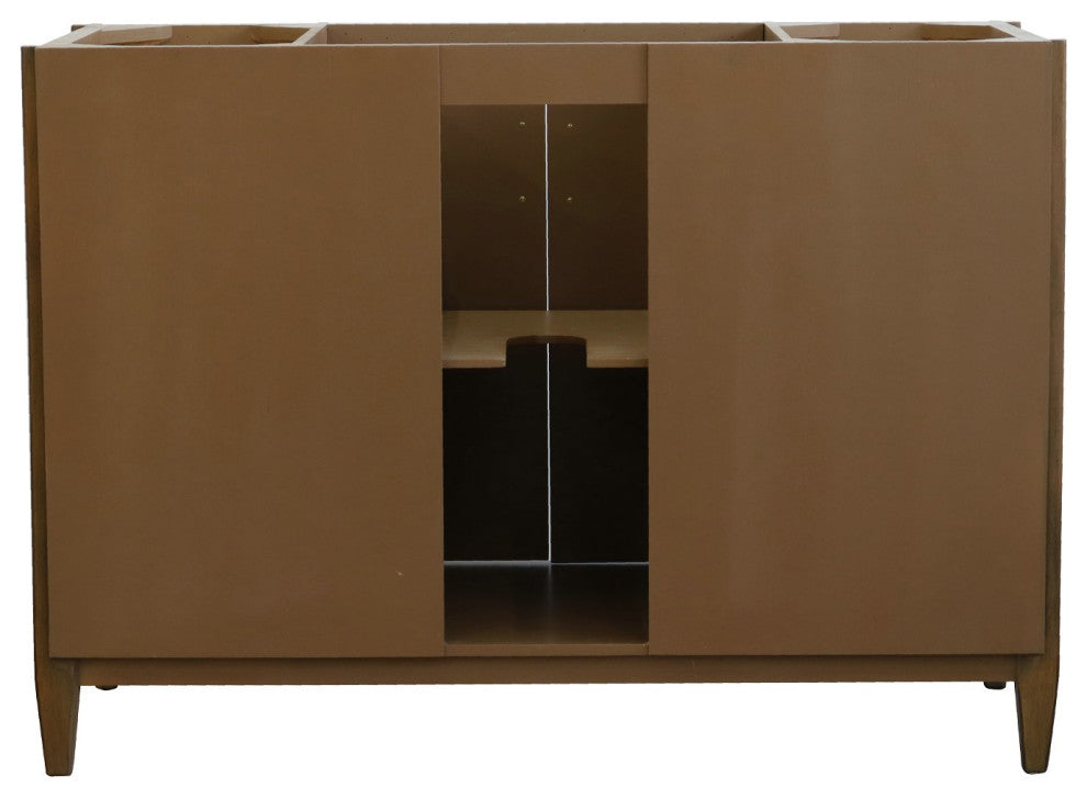 48" Single Sink Vanity, Walnut Finish - Cabinet Only