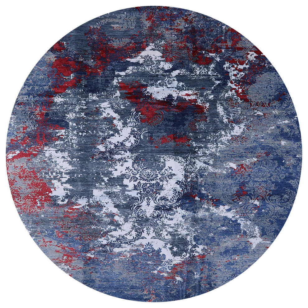 Ahgly Company Indoor Round Mid-Century Modern Area Rugs, 4' Round