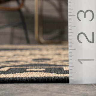 Nuloom Landry Aztec Indoor/Outdoor Contemporary Area Rug, Charcoal 6'7"x9'