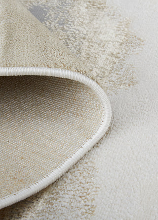 Weave & Wander Tripoli Modern Marble Rug, Beige/Gold, 1'8"x2'10"