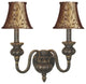 ELK LIGHTING 322-Gc-Sh13 Charlotte 2-Light Wall Sconce In Golden Coffee W/Sh