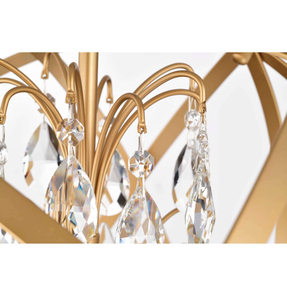 Adela 5-Light Metal Globe Crystal Chandelier
