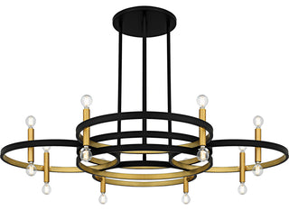 Quoizel WID5050 Winsland 16 Light 50"W Abstract Chandelier - Matte Black