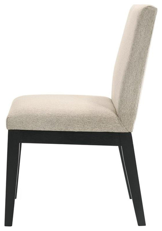 Terra Beige Linen Wood Side Chair (Set of 2)