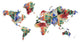 Studio Map Mural, Marc Rainbow, Peel and Stick, 1 Panel, 124"x60"